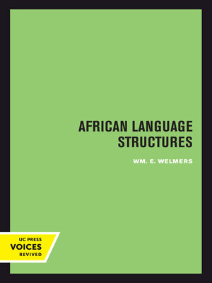 cover image of African Language Structures